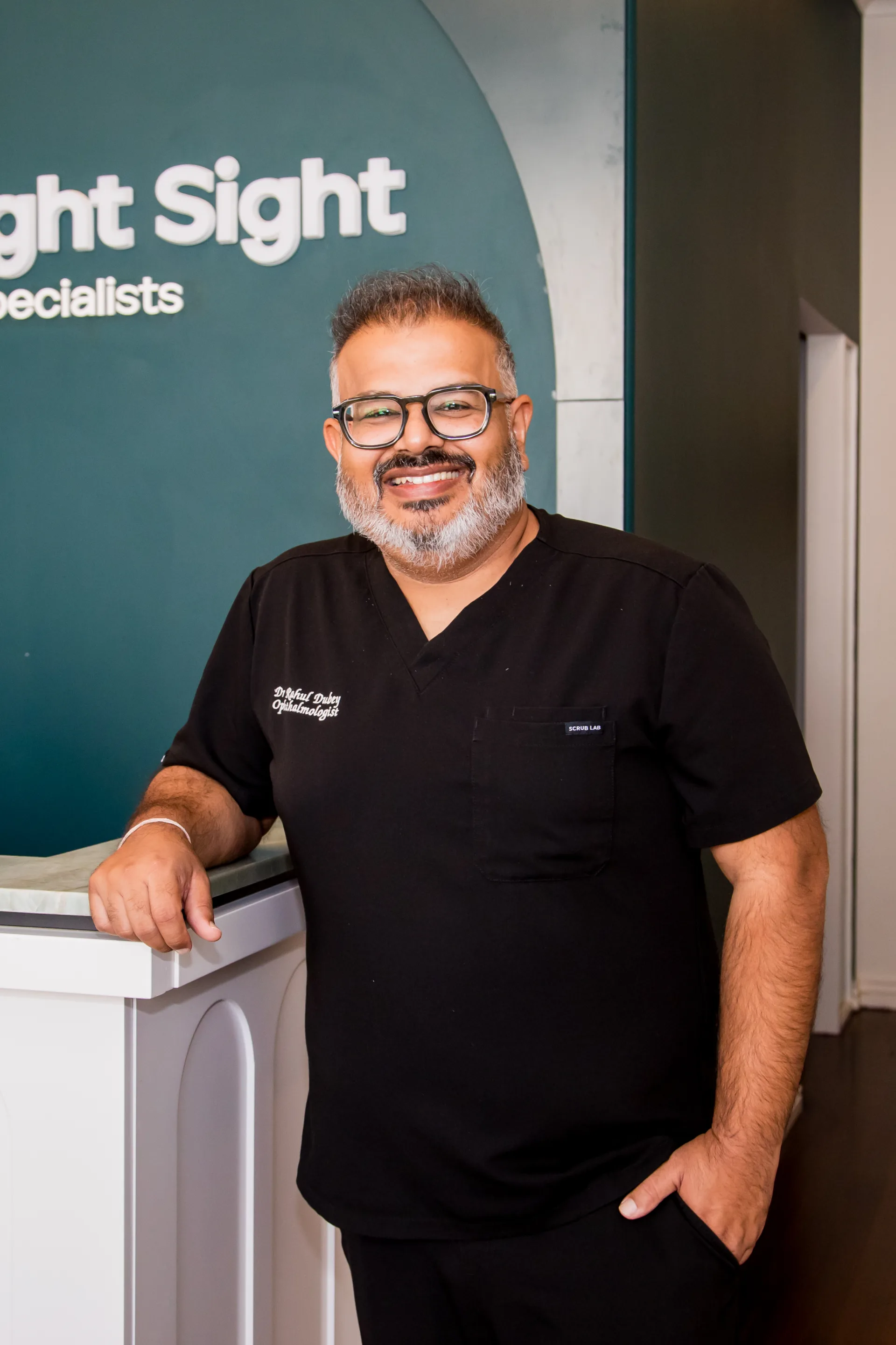 Dr Rahul Dubey, ophthalmologist, at Bright Sight Eye Specialists
